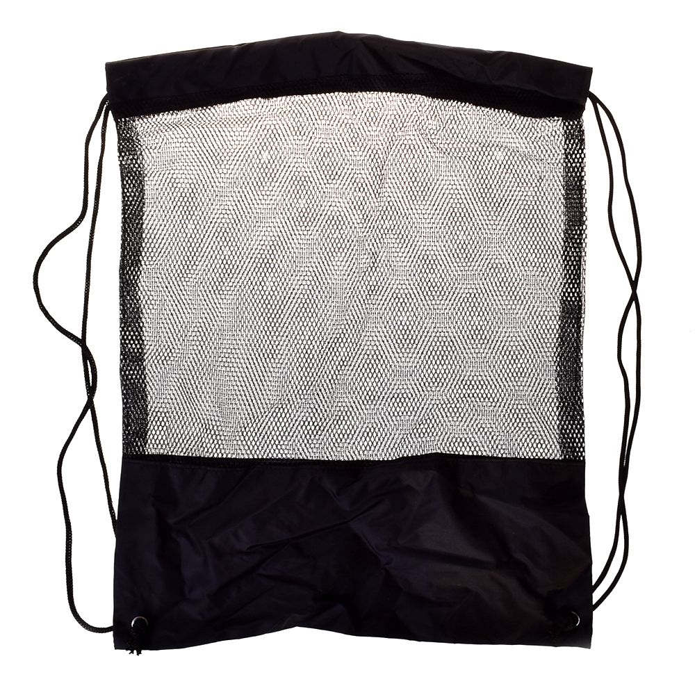 Mesh Drawstring Bag Sports Waterproof Backpack Bundle Pocket Tote Sport for Men Women Students ravel Bag Beach Backpack: Black