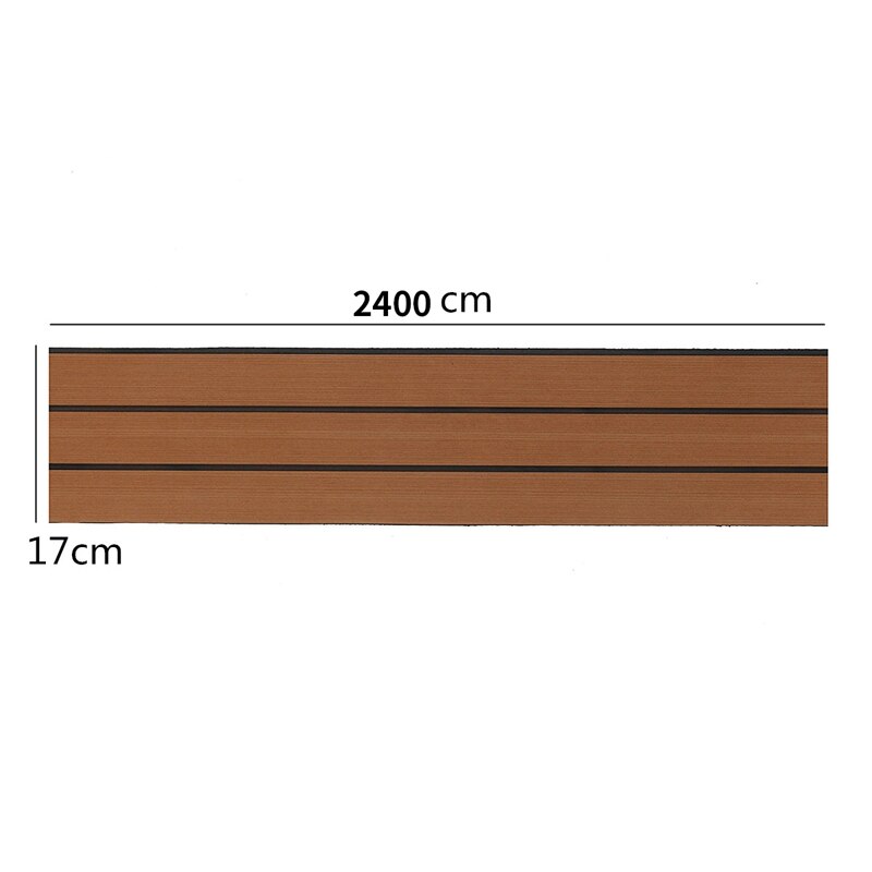 1 Roll 2400X17Cm Eva Foam Teak Deck Sheet Self Adhesive Boat Yacht Synthetic Decking Foam Floor Mat
