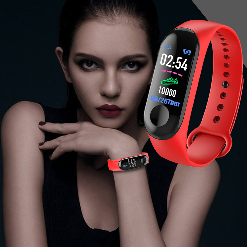 M3 Smartband Wasserdichte Sport Armband Fitness Tracker Nachrichten Erinnerung Smart Armband Farbe Bildschirm Für Männer Frauen Smart Band