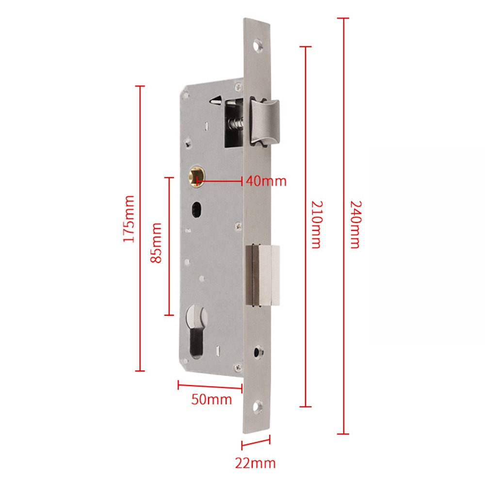 8520/8525/8530/8535 aluminiums dørlås rustfritt stål universal låsehus mortise maskinvare ikke intelligent lås: Elfenben
