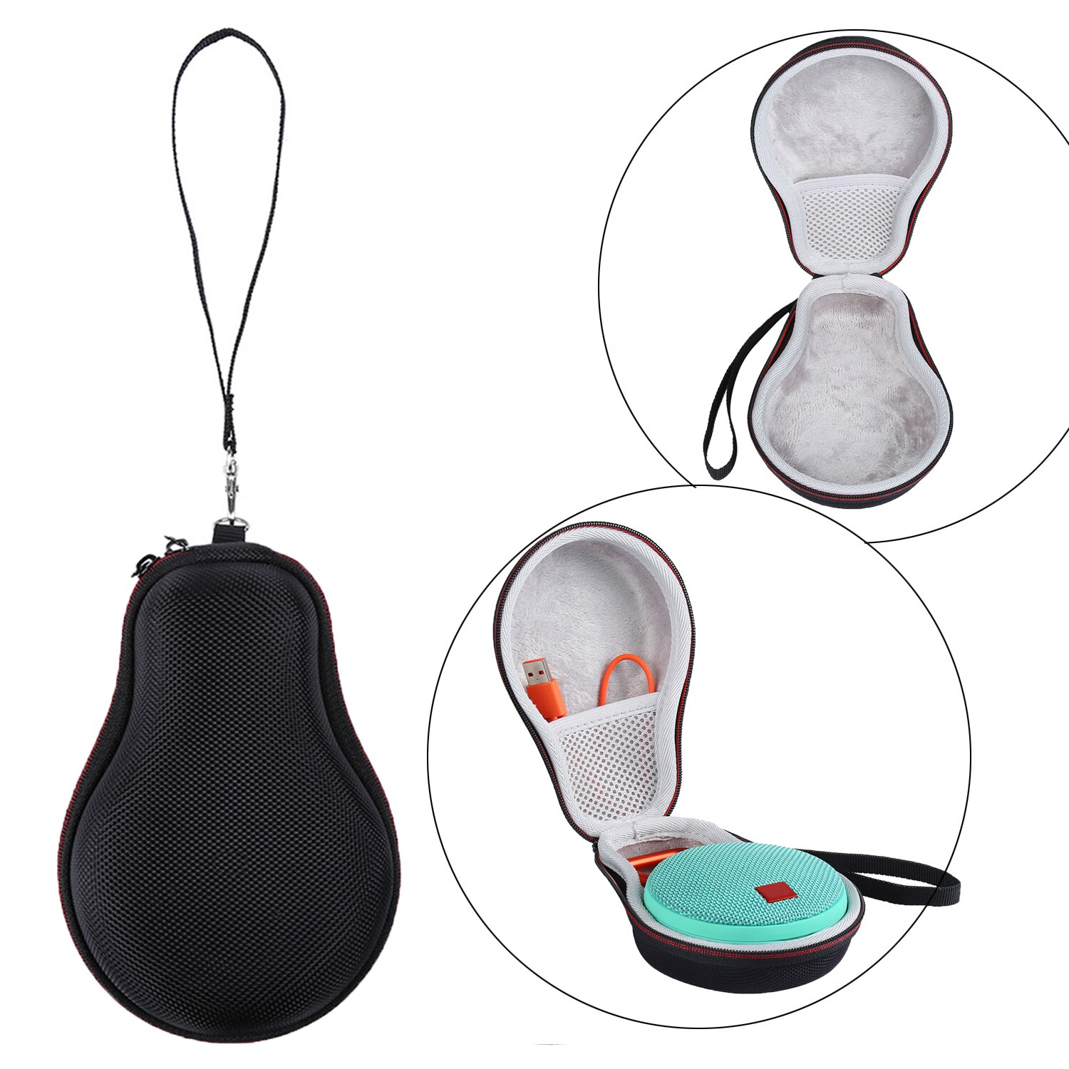 Gosear Tragbare Lagerung fallen Tasche Stoßfest EVA schwer Hülse Kasten Schutz Abdeckung für JBL Clip 2 3 Clip2 Clip3 Bluetooth lautsprecher