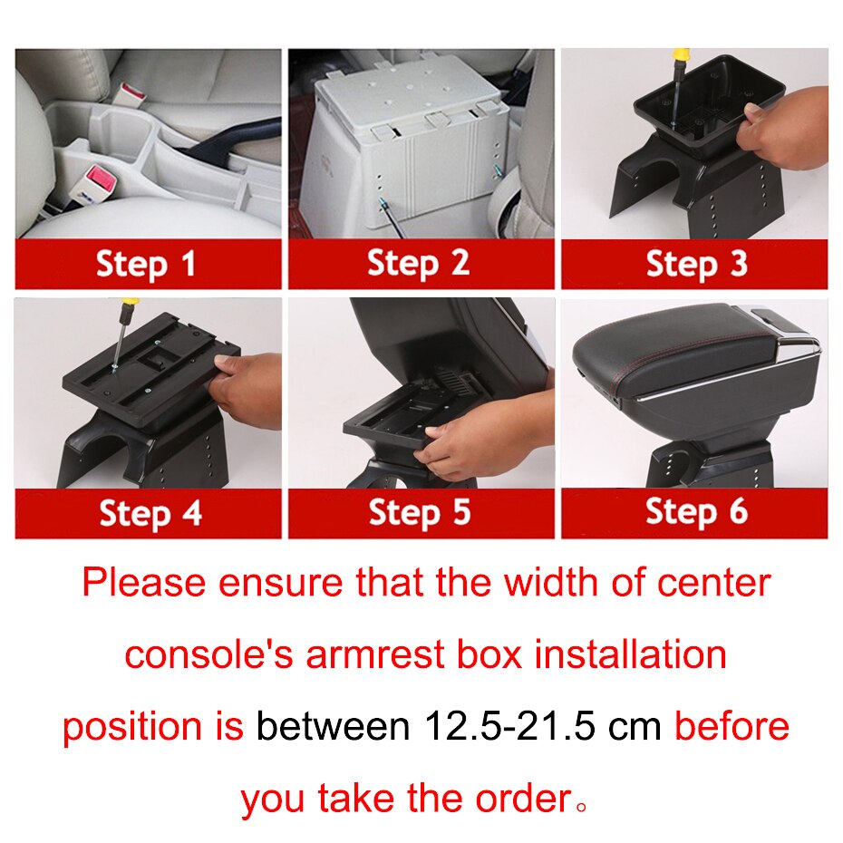 Xukey Central Armrest For Universal Console Center Black Storage Car Styling Box Ashtray 2002