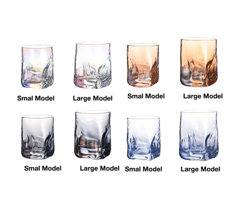 Vierkant gehamerd whiskyglas, waterglas, waterbeker, sapglas, wijnglas, drinkbeker 250ml/330ml