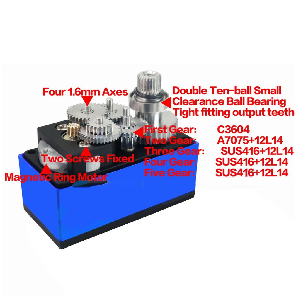 Spt 4412lv kort kropp rc bil / robotikk digital servo høyhastighets metall utstyr digital servo til rc bil