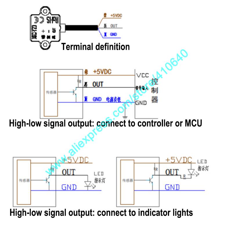 High Low Signal DC 5V Non-contact Liquid Level Sensor Contactless Water Level Sensor for Coffee Machine Fish Tank FD87699822