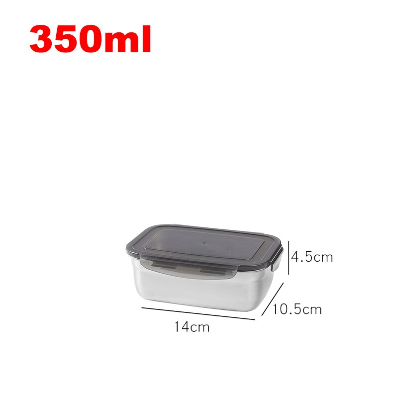 0.39- 3.7L Kids School Bento Box Rvs Afdichting Lekvrij Picknick Voedsel Container Metalen Draagbare Reizen Lunchbox Dining