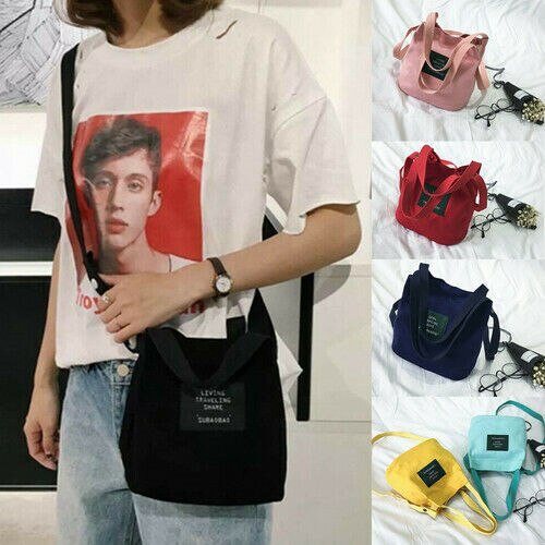 Casual mujeres chicas bolsas de lona DE LA COMPRA Bolso grande Messenger Bag damas Hasp Cross Body Satchel Bags impermeable bolsas de la compra