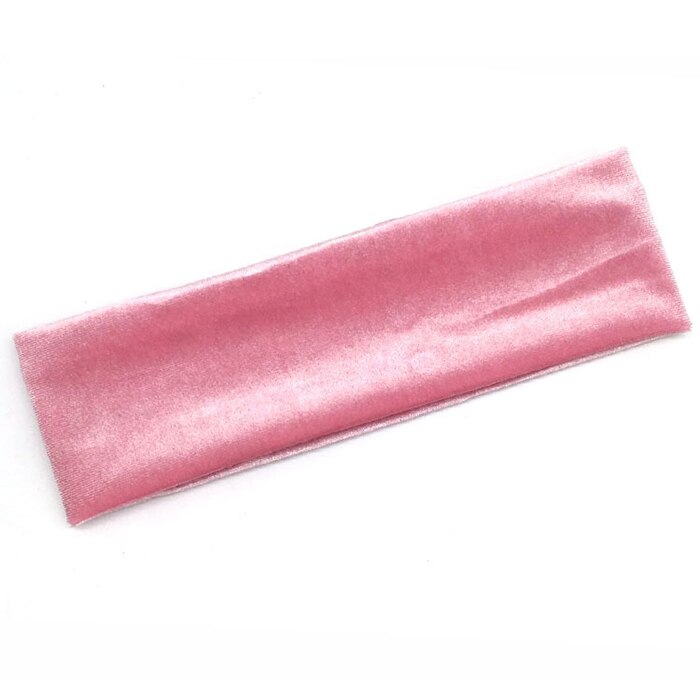 Elastic Velvet Classic Color Hair Belt Girl Headband Accessories Black Hair Bands Tie For Women Leisure Girls: pink