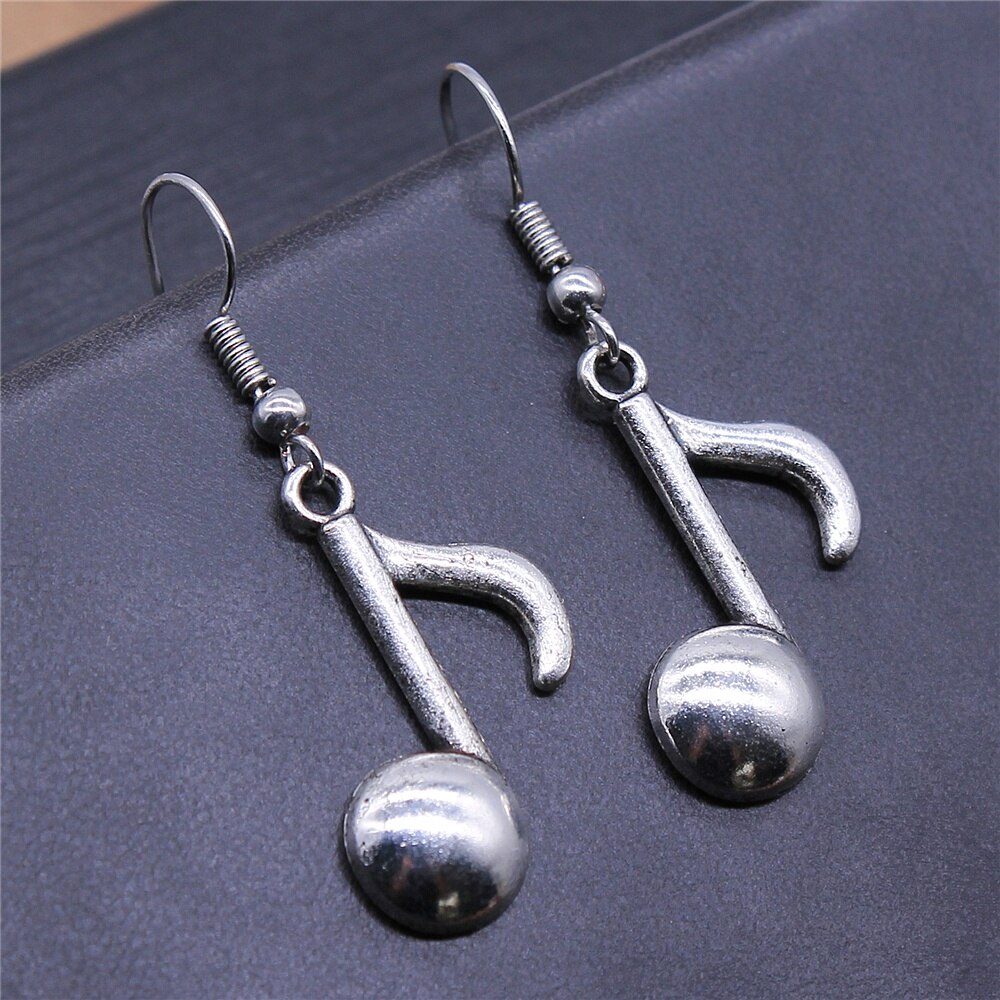 Musical Jewelry Earrings Musical Note Microphone Drum Guitar Violin Shaped Dangle Earrings For Girls Women: E1-B10762