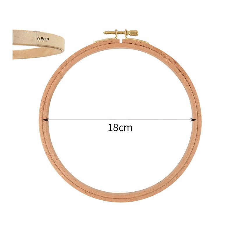 Aros de bordado redondos de haya de 3-12 pulgadas, estante ovalado para bordar a mano, anillo de punto de cruz de madera, aro de imitación, herramienta de marco de costura: plum