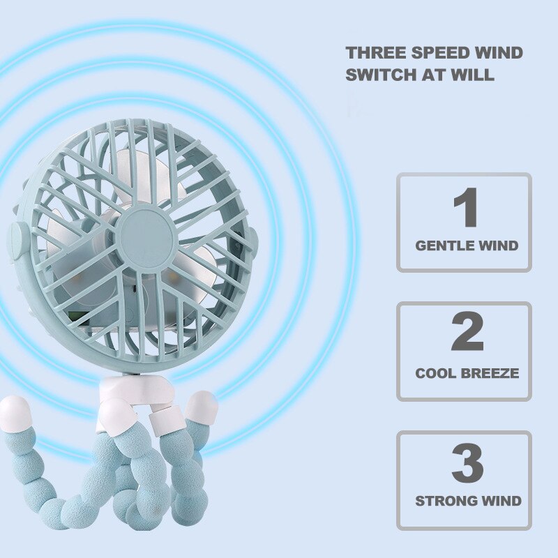 Mini klapvogn blæser 600 mah personlig bærbar skrivebord håndholdt baby seng autostol ventilator usb genopladelig batteridrevet blæser -35