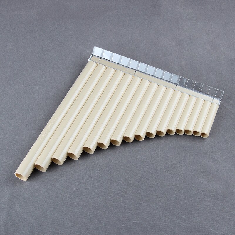 16 Pipes Pan Flute Pan Pipe G Key ABS Plastic Traditional Woodwind Musical Instrument for Beginner and Musical Lover