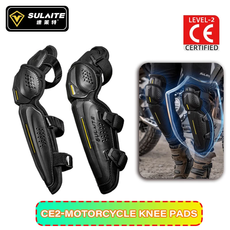 Protezioni per ginocchia e paralenti per moto CE livello 2 per uomo Powersports Equipaggiamento protettivo per motocross/corse/dirt bike: Beige