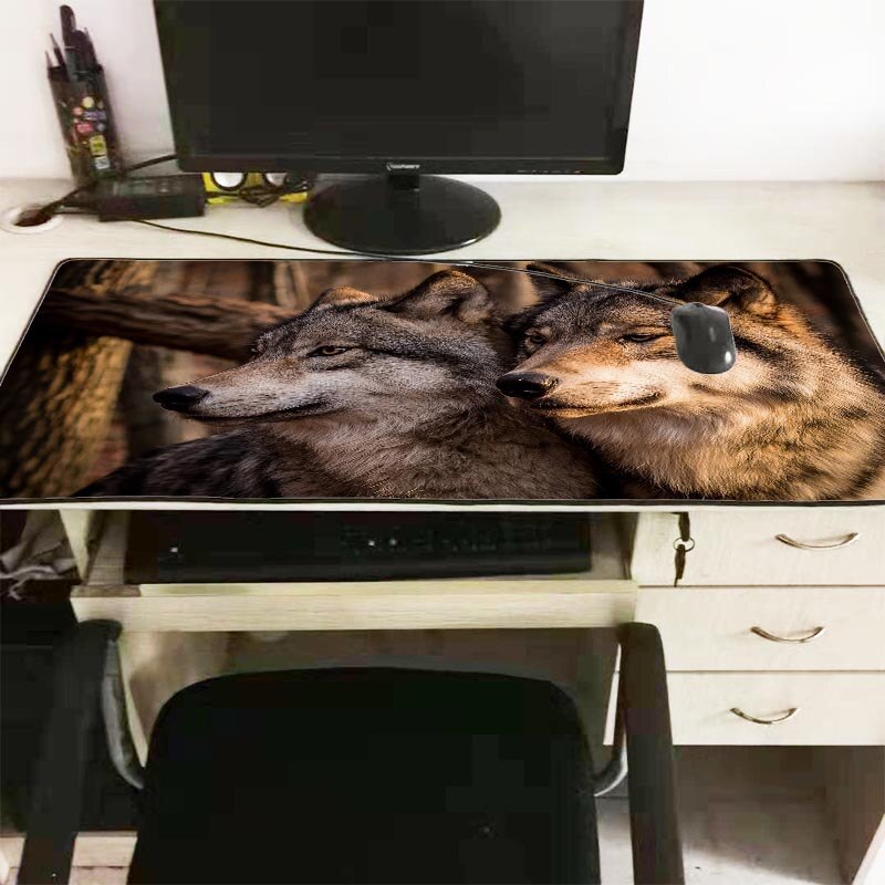 Mairuige gran juego Lobo luz salvaje bosque patrón de computadora Borde de bloqueo alfombrilla de ratón para juegos para CSGO DOTA LOL
