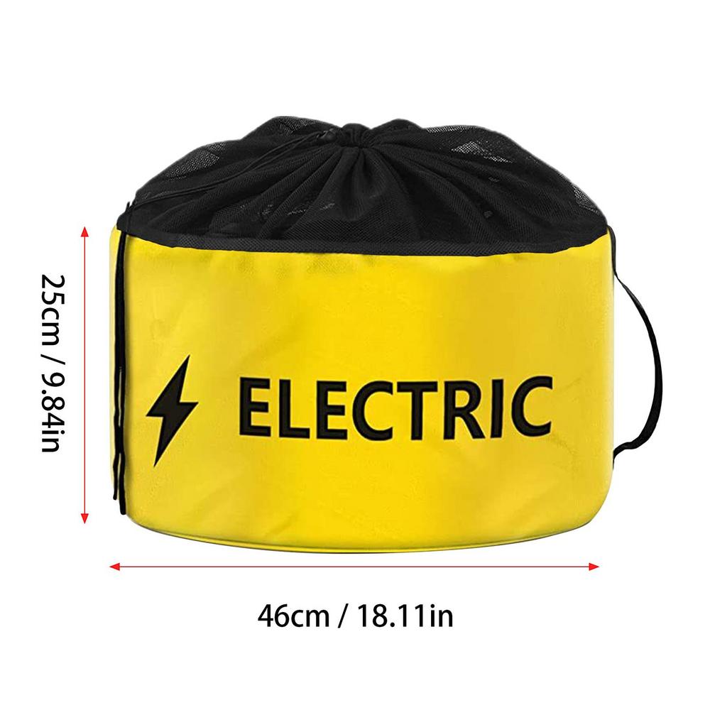 RVs Storage Utility Bag Caravans Motorhome Water Hose Storage Bag Indoor Breathable Drawstring Pouch Hiking Foldable Organizer: Yellow