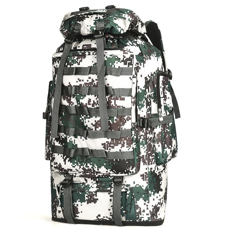 Bolsos de viaje para hombre, 75L, gran capacidad, mochila de nailon camuflada, equipaje portátil, mochila de uso diario, Bolsa de equipaje multifunción: 07 camouflage