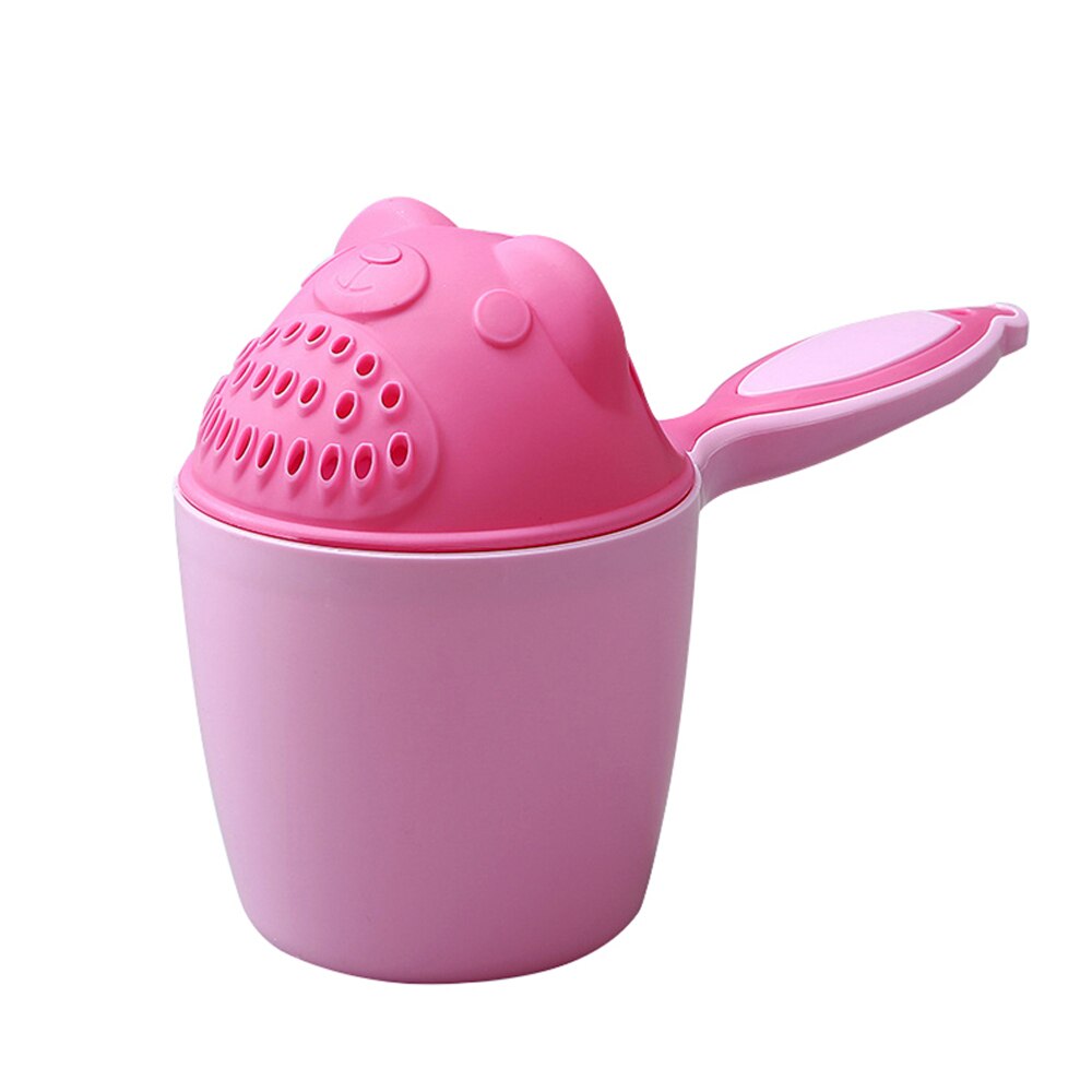Söt baby schampo kopp baby sked dusch badvatten bailer badhjälp barn badrumstillbehör: Rosa