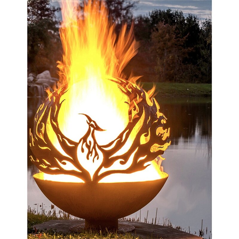 Outdoor Verwarming Prop Phoenix Rising Fire Bol Outdoor Houtgestookte, Phoenix Fire Pit, Outdoor Patio Vuurkorf