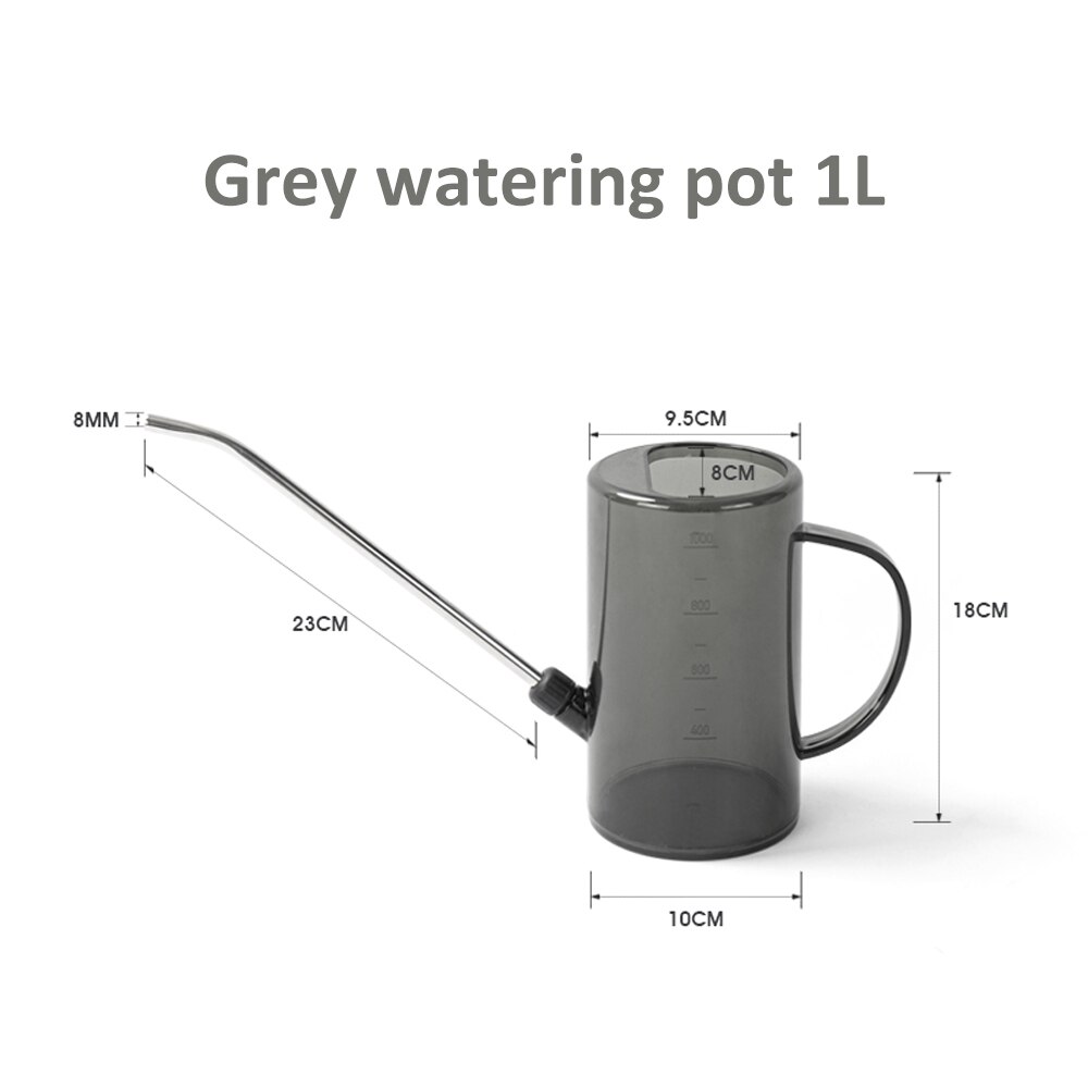 1L/1.4L Watering Pot Gardening Bottle Potted Long Spout лейка для цветов Flower Plants Shower Sprayer Garden Irrigation Supplies: black-1000ML