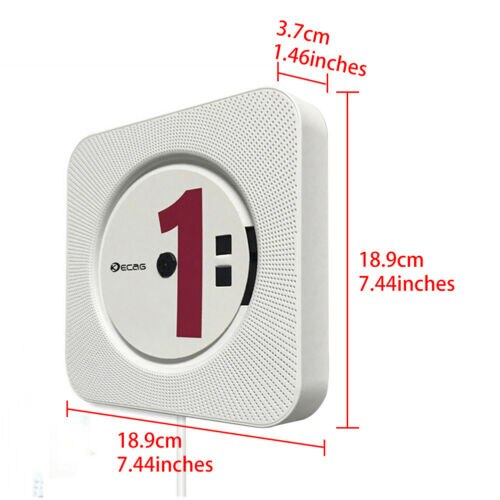 Een aan de muur gemonteerde cd-speler surround sound fm-radio bluetooth usb  mp3 disk draagbare muziekspeler afstandsbediening stereo luidspreker thuis