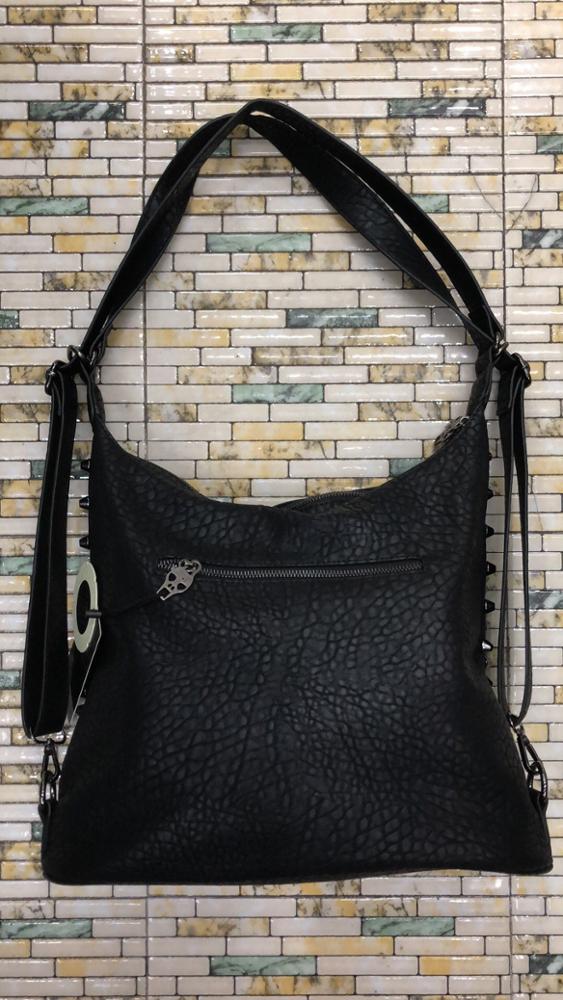 Niet Schädel Handtasche Frauen Pu Leder Große Kapazität Tote Messenger Schulter Tasche Cross Body Punk Hip Hop Schwarz Tote Geldbörse