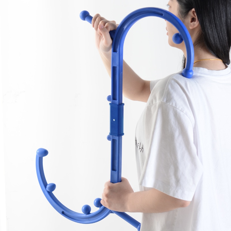 Trigger Point Self Massager Stick Hook S-Shaped Theracane Body Muscle Relief Original Thera Cane Back Massager Therapeutic Tools