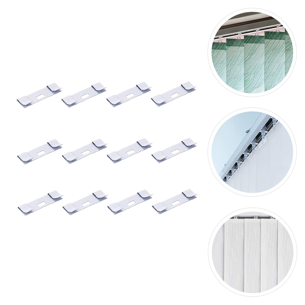 12 Stuks Gordijn Reparatie Mes Verticale Blinde Clip Tab Metalen Vane Saver Gordijnen Lamellen Label: Default Title