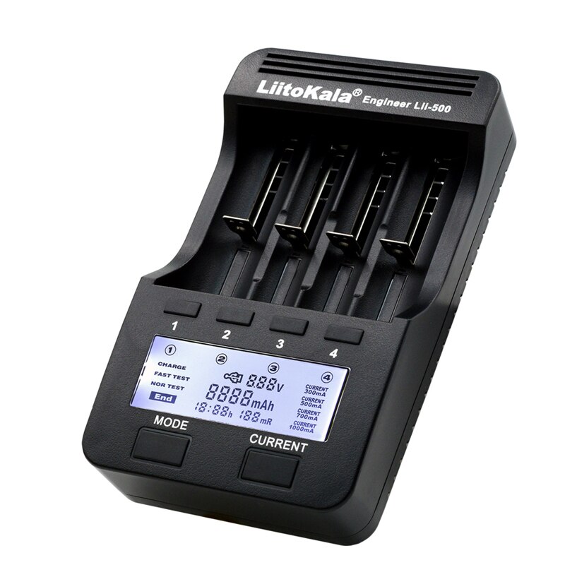 Ekte / opprinnelig liitokala lii 500 18650 batterilader støtte batteri sjekk test frakt / utladning til 18650 aa aaa nimh: Lii 500 naken lader / Eu-plugg