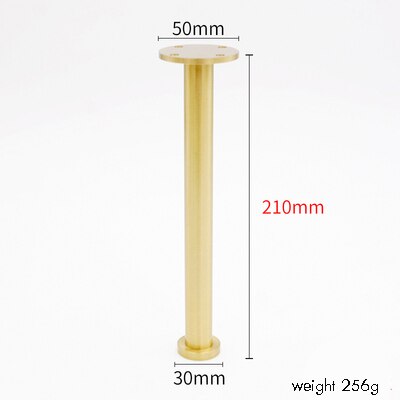 Pieds de meuble en laiton, hauteur 11cm, 13cm, 16cm, 21cm, 4 pièces/lot, pieds de remplacement pour meuble TV, Table de thé: 21cm