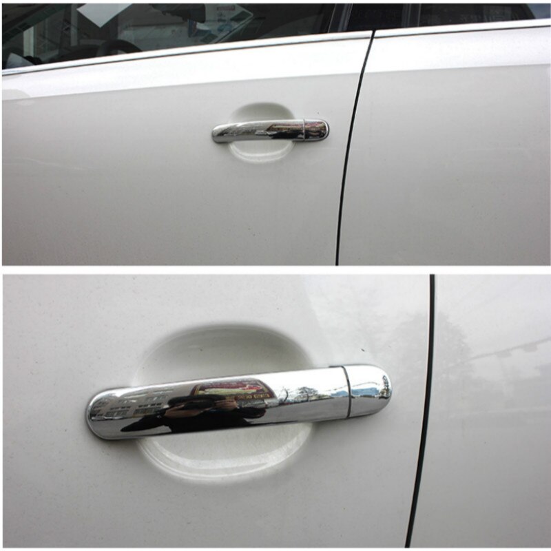 Til seat altea 2006 krom kulfiber bil dørhåndtag dækker bil tilbehør klistermærker