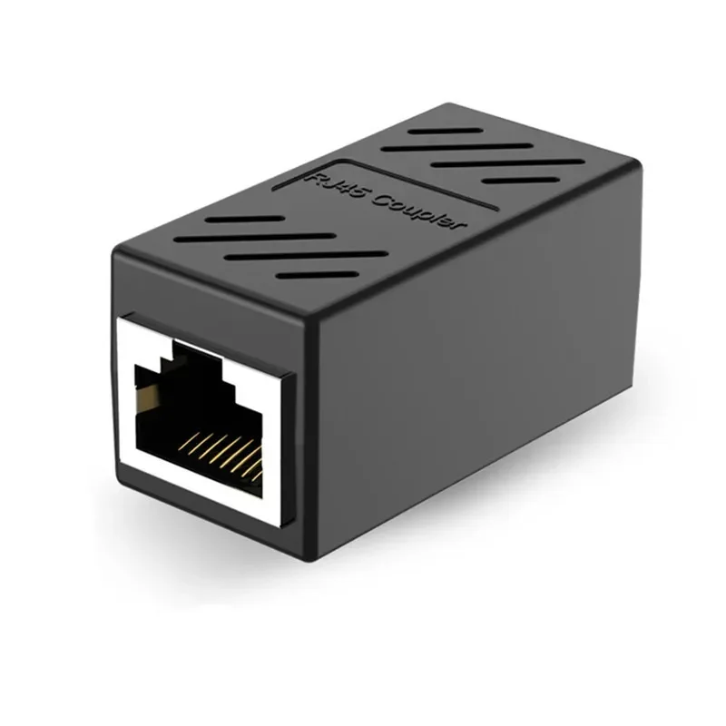 Rj45 koppelingen cat 7 cat 6 cat 5e female-to-female connector  rj 45 verlengadapter voor ethernetkabel zwart blauw rood wit geel: Grijs / Bundel 2