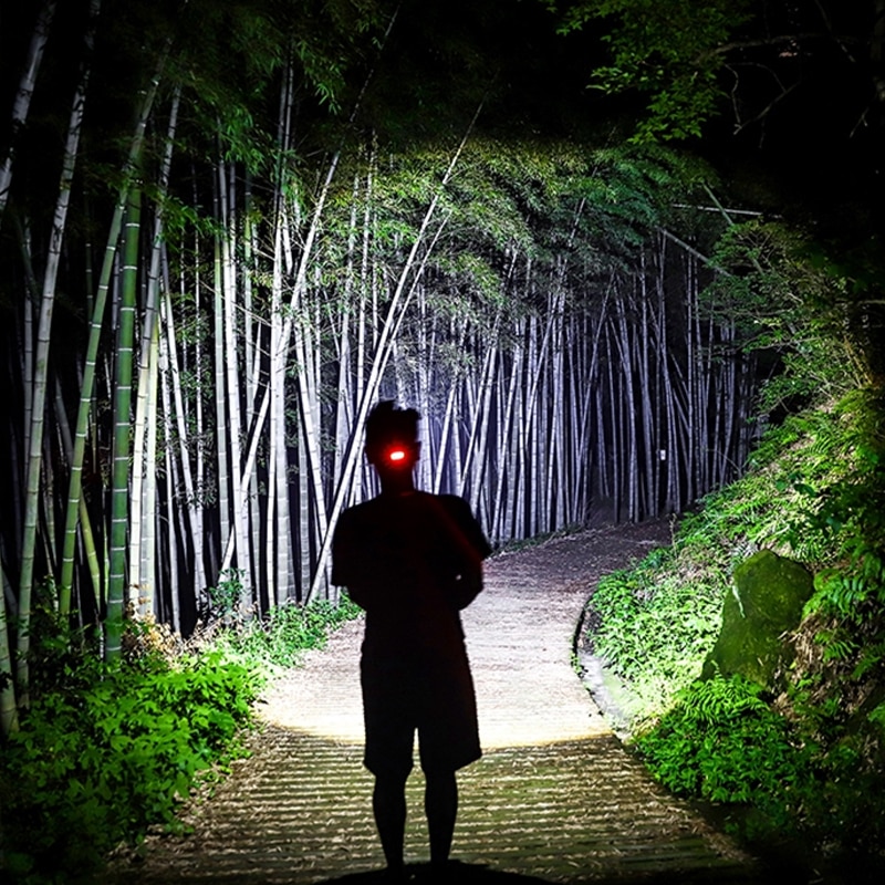 Verlichting Afstand Groothoek Cob Led Koplamp Gebruik 2X18650 Batterij Led Koplamp Usb Oplaadbare Lantaarn Voor Hike Outdoor