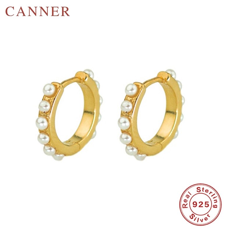 Pendientes minimalistas de Plata de Ley 925 con hebilla para oreja, pendientes de aro pequeños para mujer, pendientes circulares de oro plata minúsculo, joyería de: 6 gold