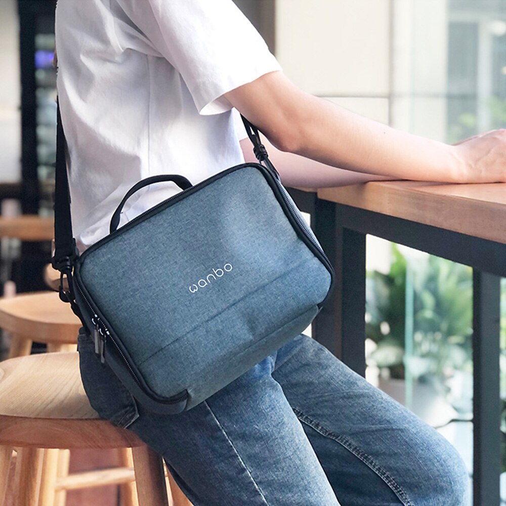 Wanbo Projektor fallen Tragetasche für Wanbo Mini Projektor Reise Durchführung-Tasche mit Verstellbarem Schulter Gurt Lagerung Taschen