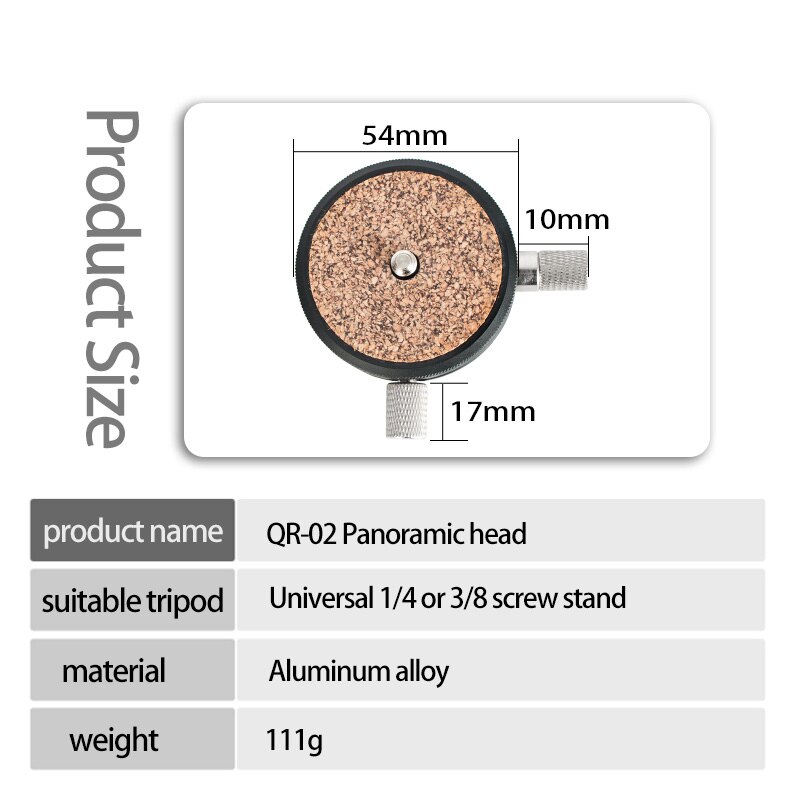 QR-02 Panorama 360 Grad Rotierenden Schnelle Montage Platte Clamp Basis Stativ Clamp Teilung Platte Panorama Pan Kopf