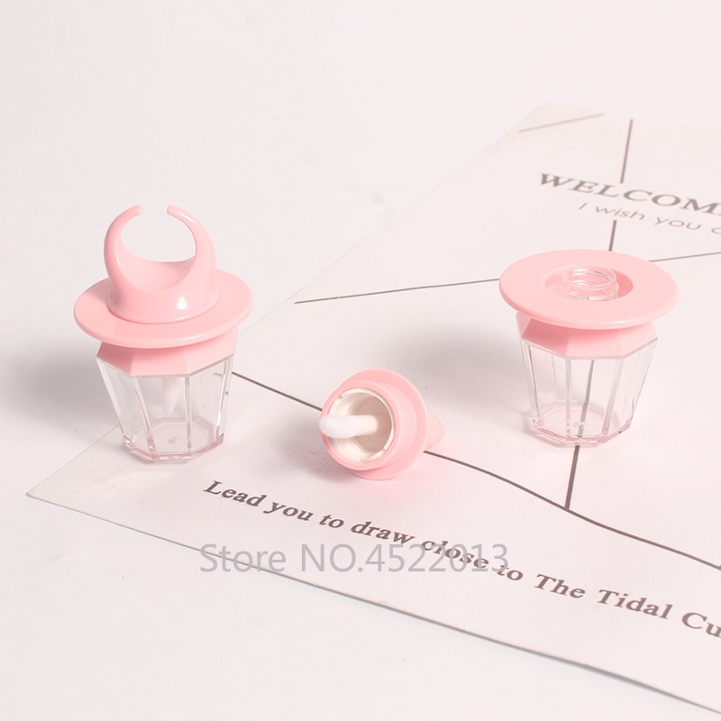 8ml Empty Lip Gloss Tube Lips Balm Bottle wand Brush Container Diamond Ring Shape Refillable Bottle Lipgloss Tube Concealer Tube