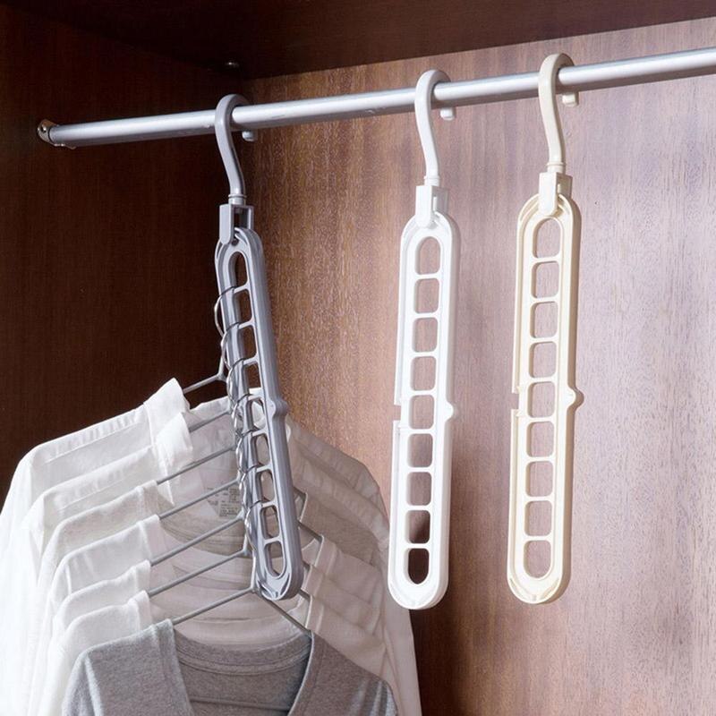 Space Saving Clothes Rack Convenient Home Drying Rack Plastic Clothes Hanger Multifunctional Accessories 4 Colors