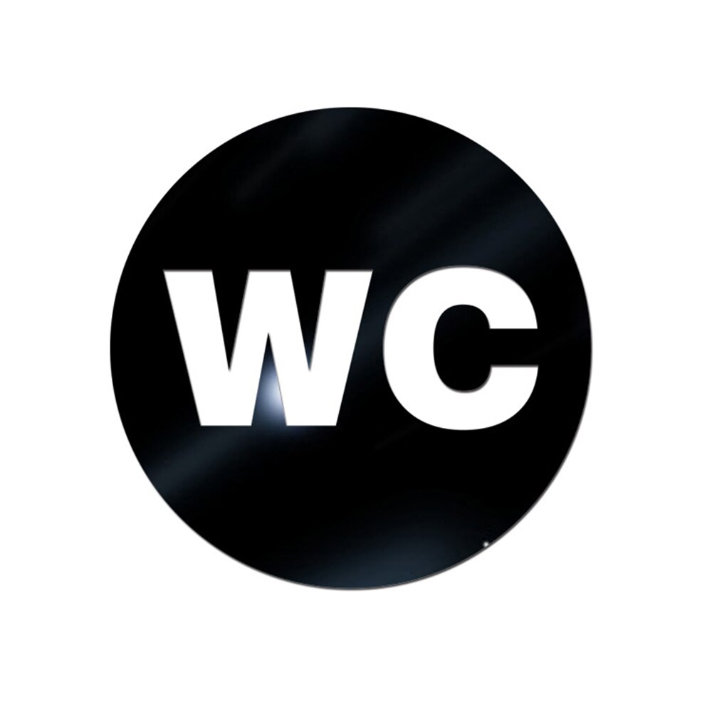 3D Acrylic Bathroom Mirror Stickers Door Sign Removable Wall Decal Acrylic Self-Adhesion Toilet Door Decoration: 1