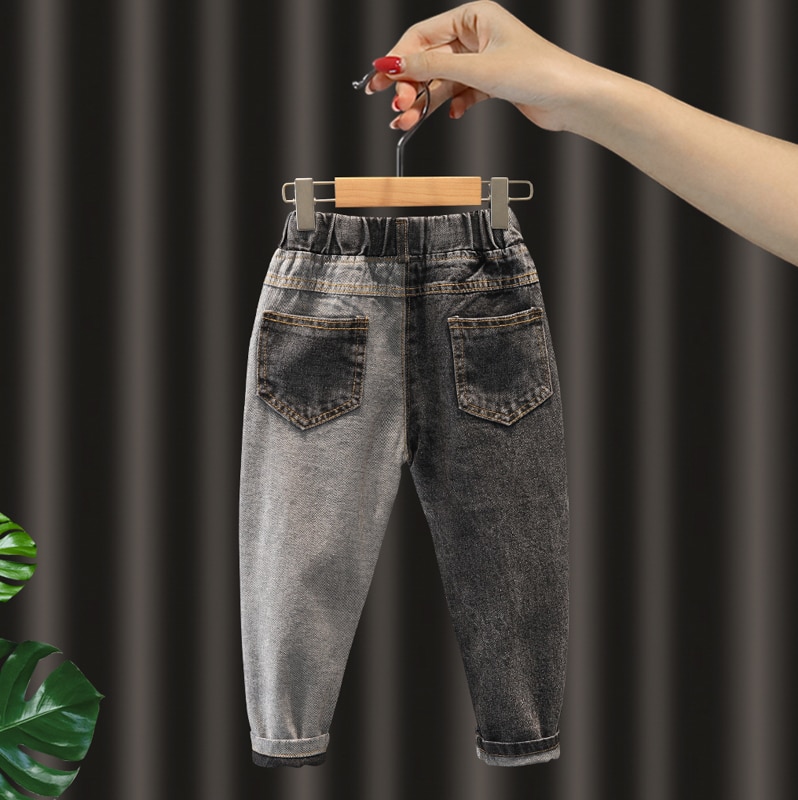 Jongens Broek Mode Jeans Patchwork Trend Sport Casual Broek Lente Herfst Kinderen Joggingbroek Baby Kids Broek 2-6Year