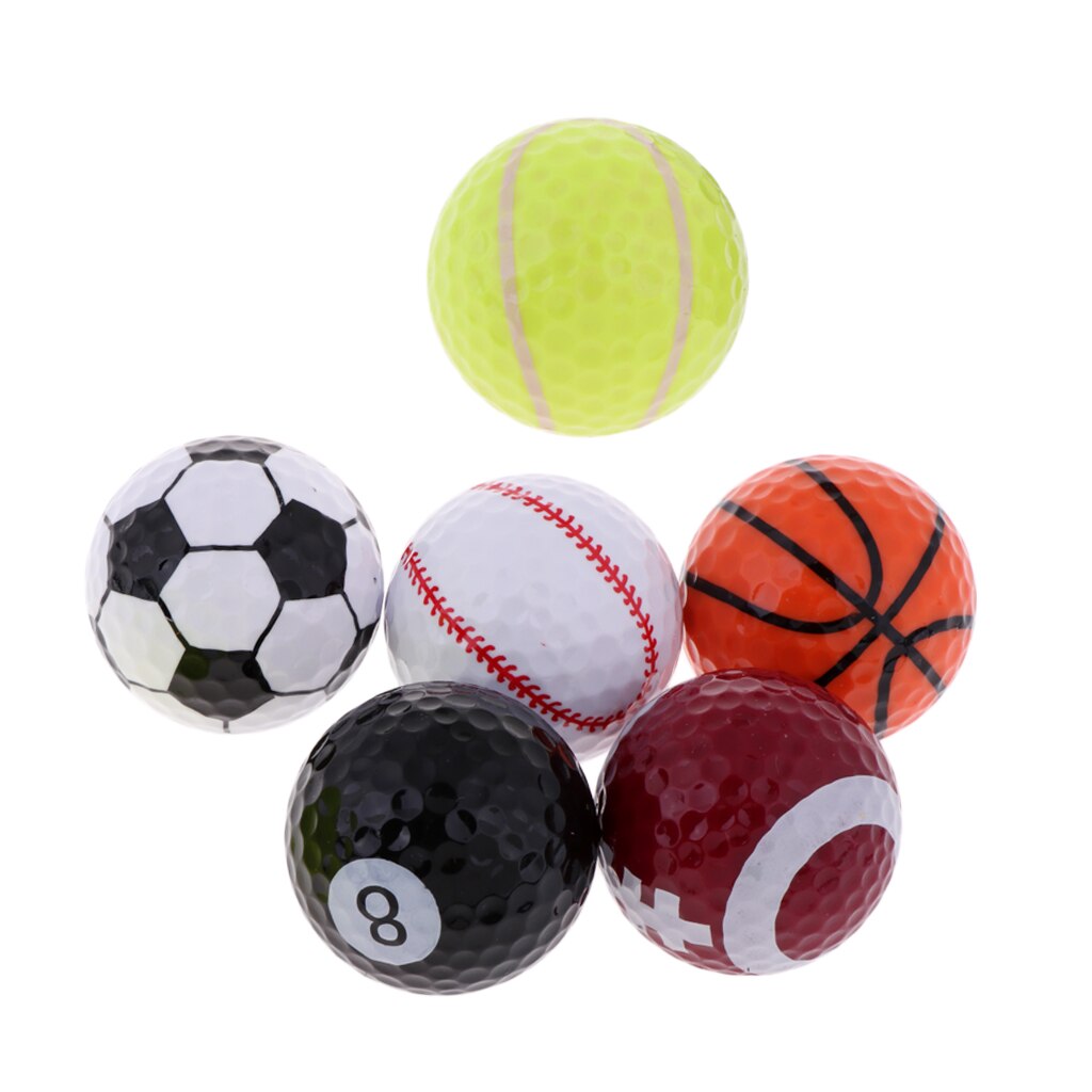 Golf Training Ball Sports Balls For Golfer Travel Pack Of 6pcs