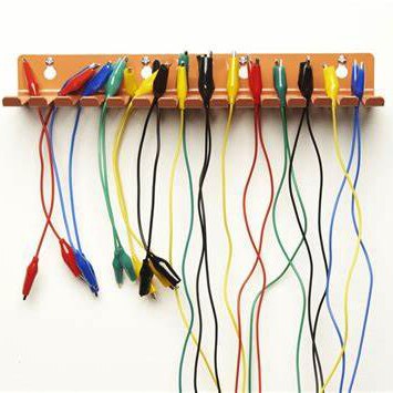 ZIBOO ZB-H15 Test Lead Holder for Wires Up to .210" Diameter for 1508/POM,14 Slots for Holding Multiple Cables and Wires.
