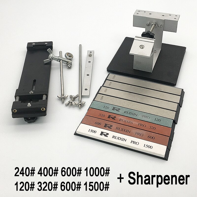 kitchen knife sharpener Multifunction Fixed angle sharpener apex edge blade ruby bar whetstone diamond set sharpening tools: G