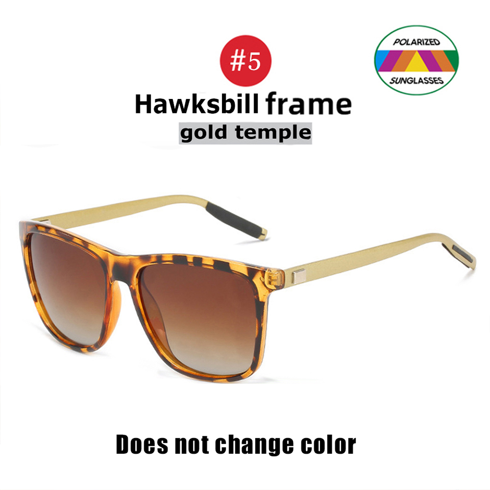 NONOR Color Change Grey Frame Photochromic Polarized Sunglasses Men Square Classic Chameleon Glaases Transition Lens Eyewear: green / PURPLE