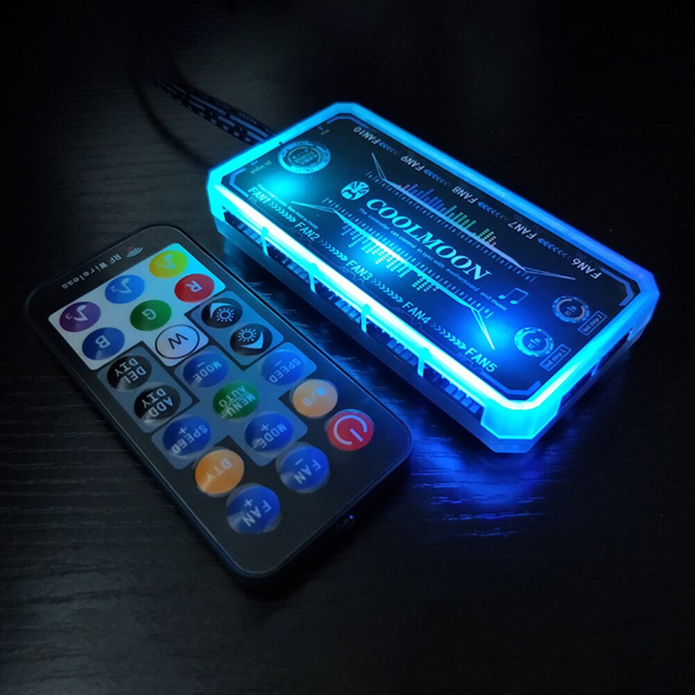 Remote Control PC Cooling Cooler Chassis Accessories LED RGB Hydraulic 120mm Durable Quiet Non-Slip Small Computer Case Fan