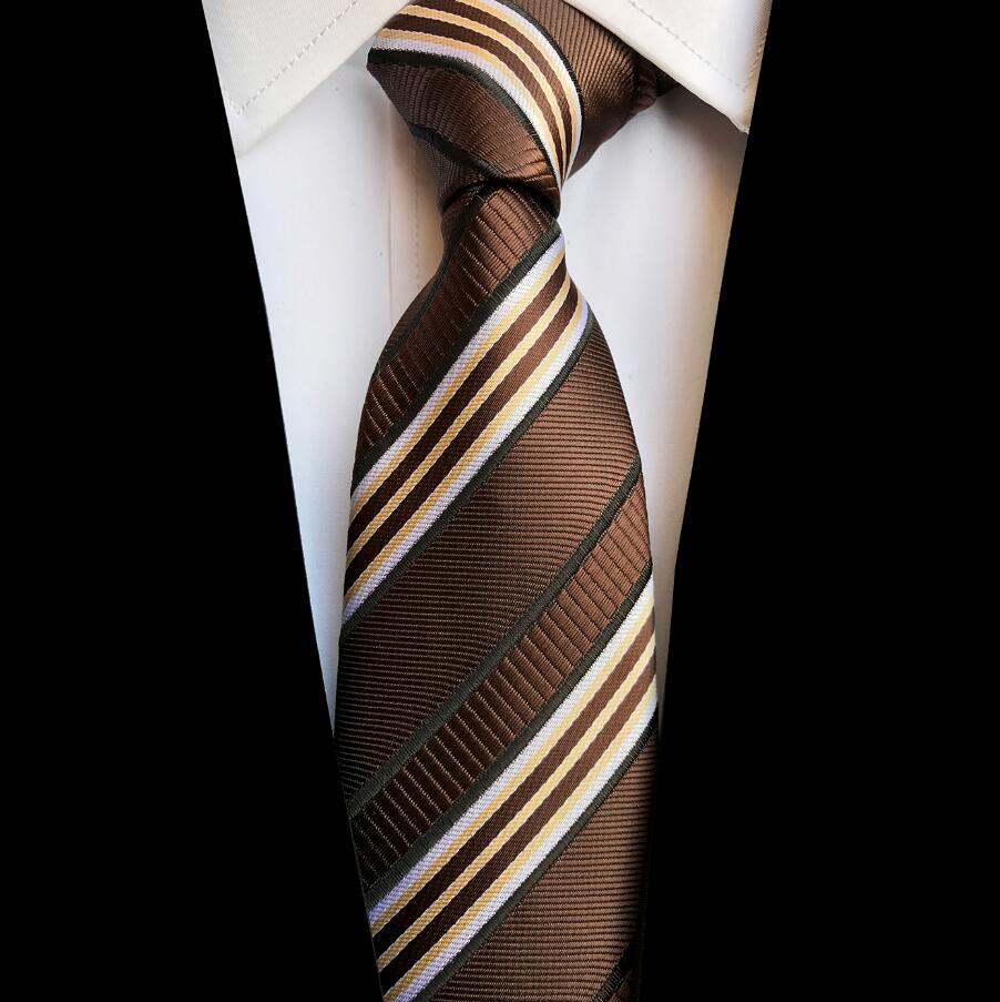 GUSLESON Neue Jacquard Woven Silk Krawatte für Männer Business Gravatas Normalen Plaid Krawatte Anzug Hochzeit Krawatten Kleidung Zubehör: 20