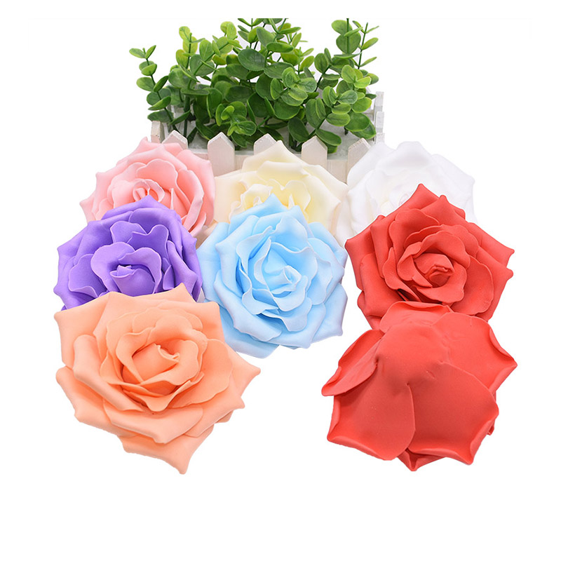 Roses artificielles en mousse 10cm 10 pièces | Têtes de fleurs artificielles pour Bouquet de mariage, couronne décorative pour la maison, décoration en boule bricolage pour mariage
