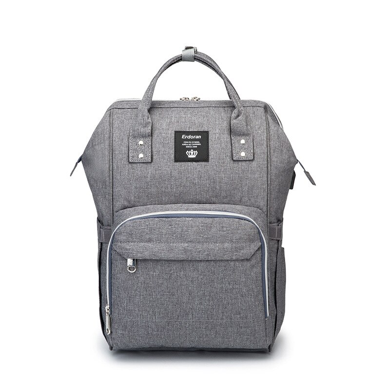 Bolsa de pañales para bebés, mochila de cama para mamá, bolsa de maternidad para cochecito, bolsa de pañales, bolsa de lactancia de gran capacidad para el cuidado del bebé, ganchos gratis: Dark Gray