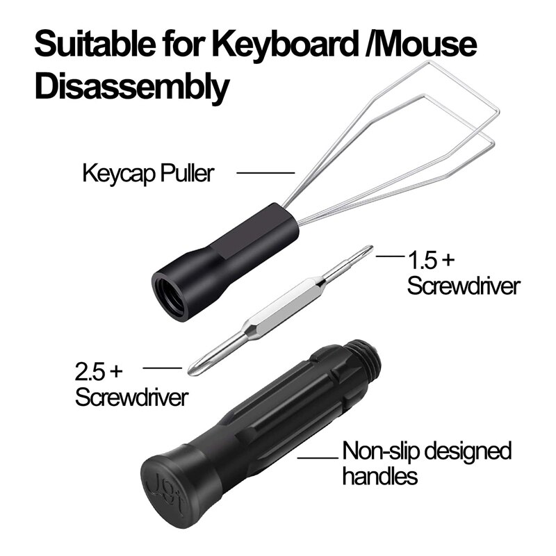 Extracteur de capuchons de touches, Mini tournevis multifonctionnel 3 en 1, outil de retrait de capuchons de touches pour clavier mécanique d&#39;ordinateur