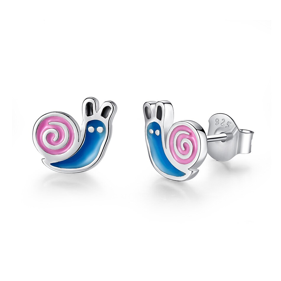 Natale 925 Sterling Silver smalto trifoglio coccinella ape orecchini per le donne ragazze bambini bambini gioielli di moda regalo Bijoux: YE3184