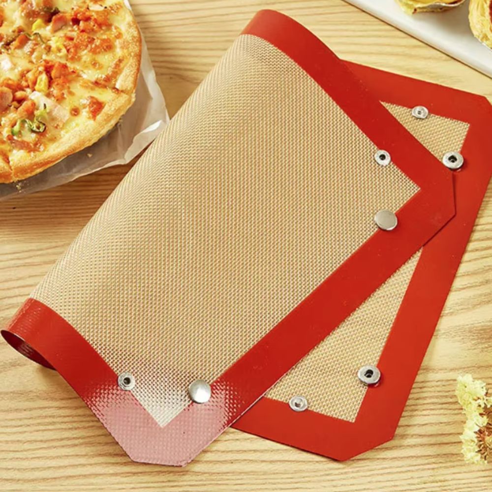 Estera de silicona para hornear, hoja con botón, revestimiento para horno a prueba de fugas, resistente al calor, reutilizable, bandeja para galletas